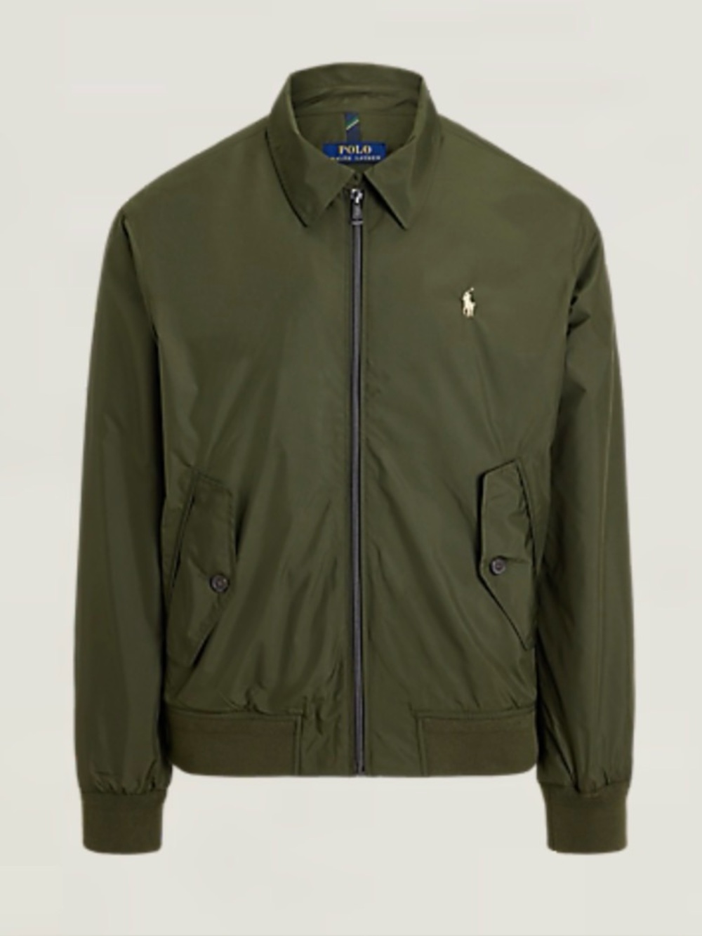 Polo Ralph Lauren GREEN Full Zip Packable Water Repellent Windbreaker Jacket